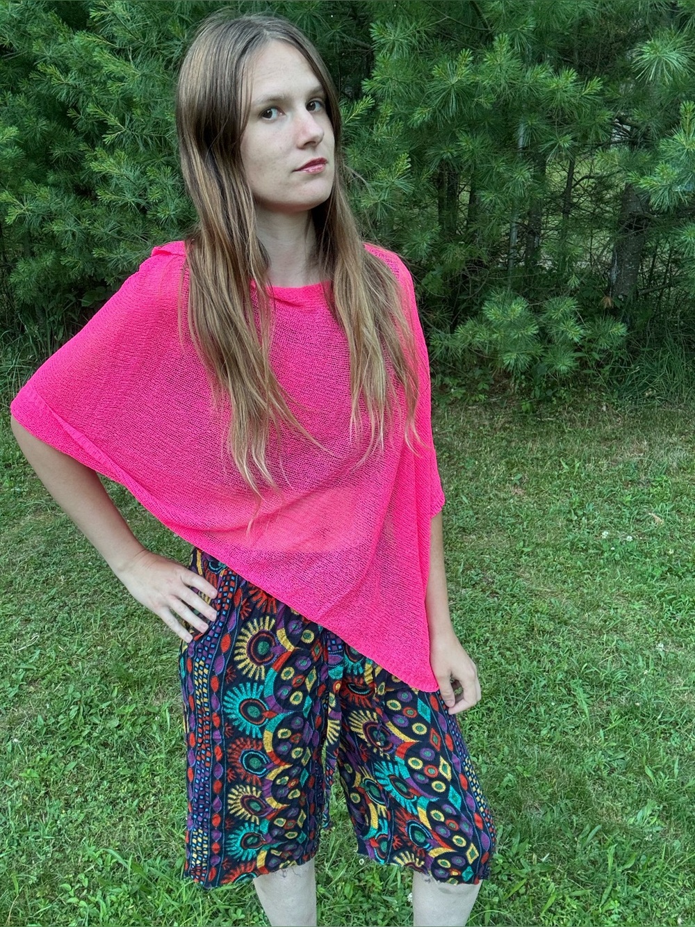 Knit Poncho Summer Wear